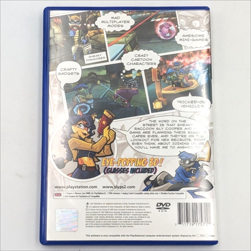 Sly 3 - Med 3D Briller - PS2 (B Grade) (Genbrug)